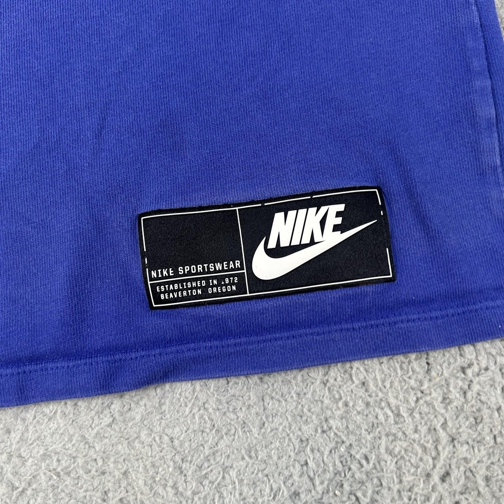 Nike Shirt Mens 2XL Blue Black 3/4 Sleeve Raglan Colorblock Swoosh Tee Logo - Picture 3 of 16